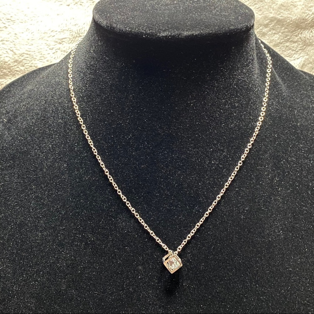 18” Silver Box Cage with Clear Crystal Element